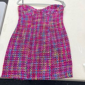 Blue Blush strapless knit dress